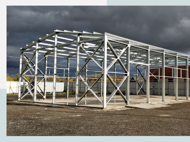 Двускатные ангары в Ивантеевка от 617 руб. за квадрат